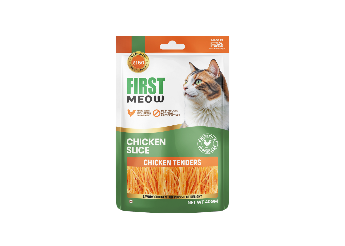 First Meow Chicken Slice 40 Gm