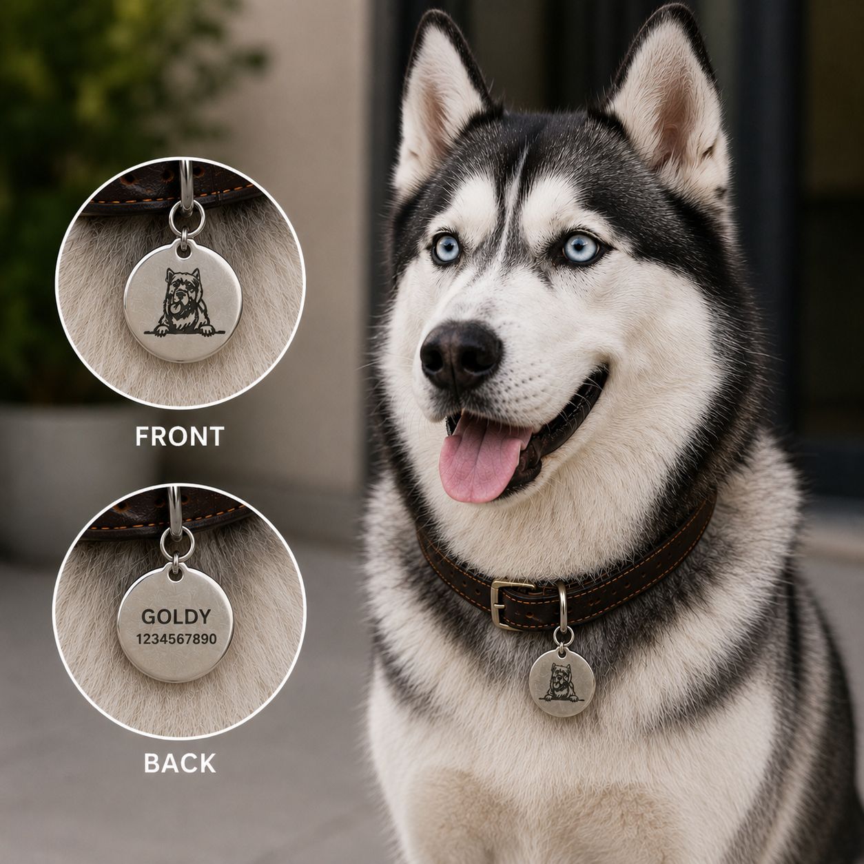 Customised Round Shaped Pet ID Tag | 50 mm |