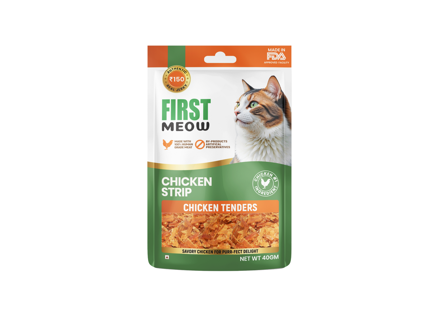 First Meow Soft Chicken Strip 40 Gm