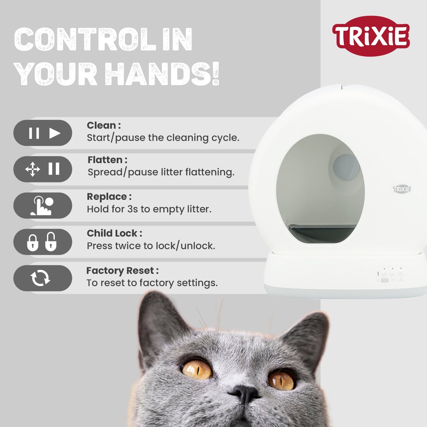 Trixie Self Cleaning Cat Litter Box 53 × 55.5 × 52 cm