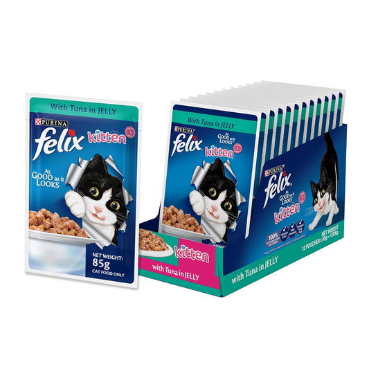 Felix Gravy Kitten Tuna | Wet Cat Food | 85 gm Packs