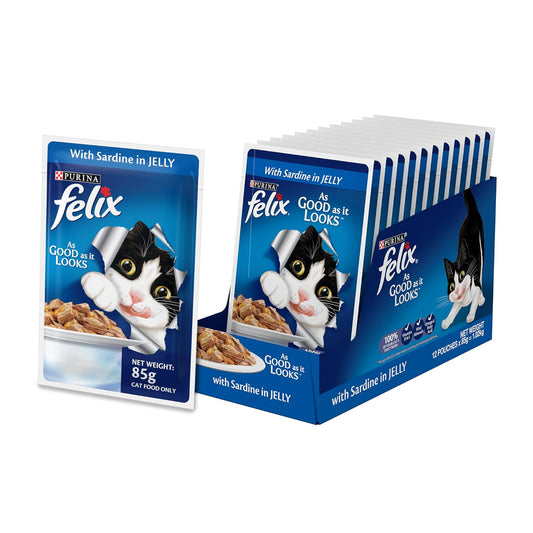 Felix Gravy Adult Sardine | Wet Cat Food | 85 gm Packs