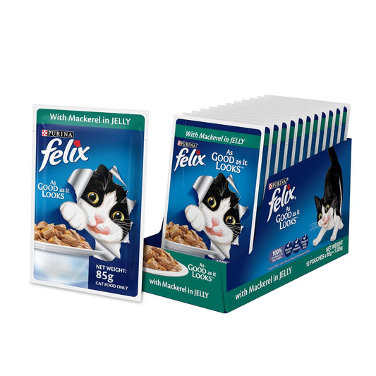 Felix Gravy Adult Mackerel | Wet Cat Food | 85 gm Packs