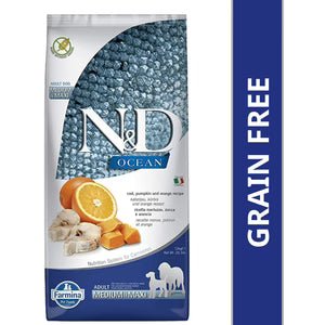 N&D Ocean Codfish & Orange | Adult Medium Maxi | Dry Dog Food | 2.5 kg