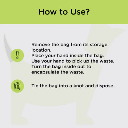 M Pets Waste Scoop Kit and Waste Bags with Handles for Dogs