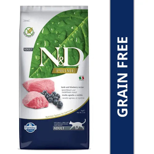 N&D Prime | Lamb & Blueberry Adult | Dry Cat Food