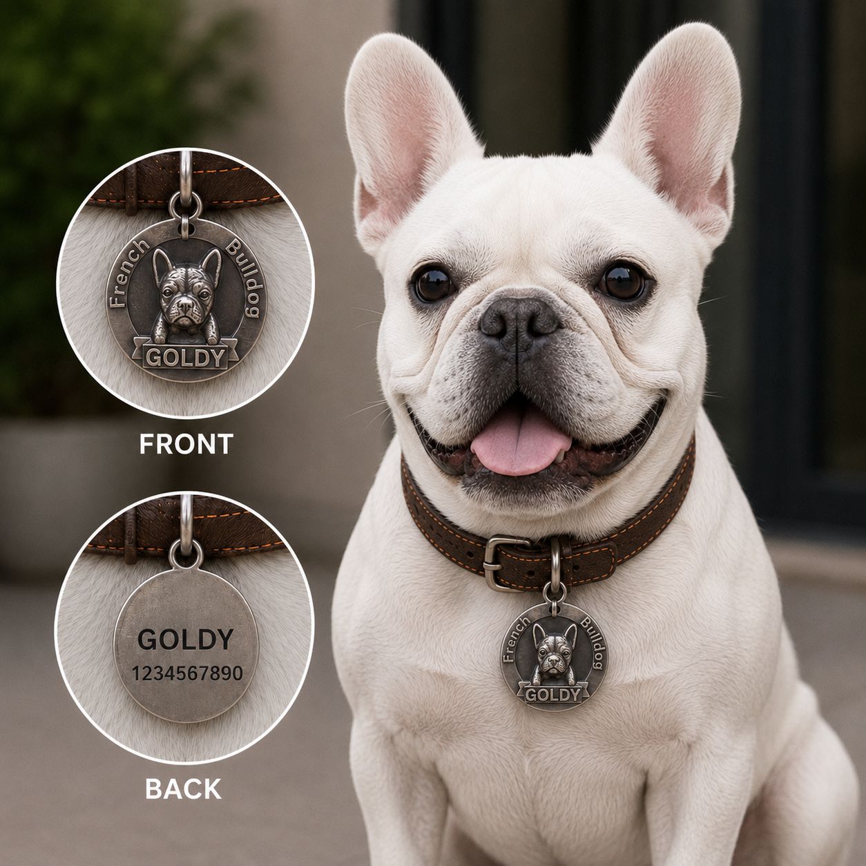 Customised Retro Dog ID Tag