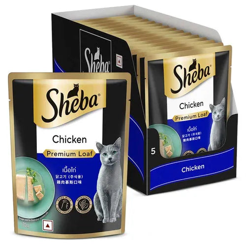Sheba Chicken Premium Loaf Adult | Wet Cat Food | 70 gm Packs