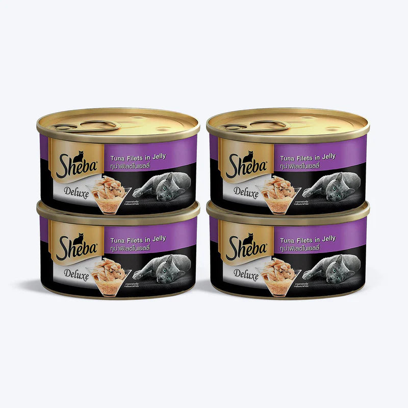 Sheba Deluxe Tuna Filets In Jelly 85 Gm