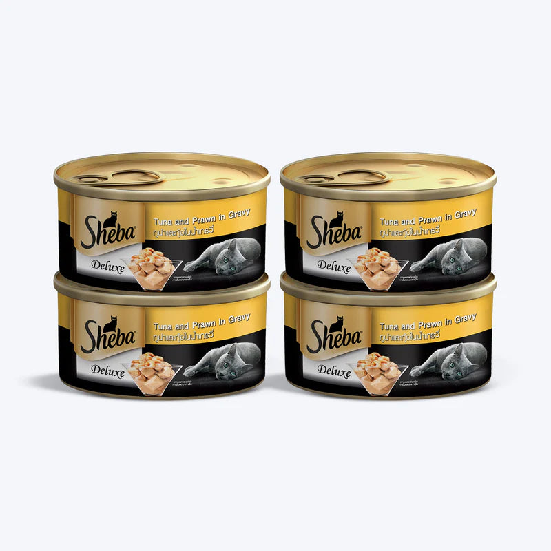 Sheba Deluxe Tuna & Prawn 85 Gm