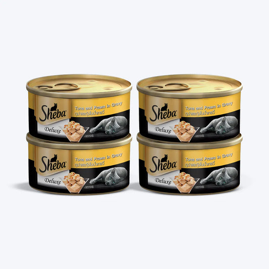 Sheba Deluxe Tuna & Prawn 85 Gm
