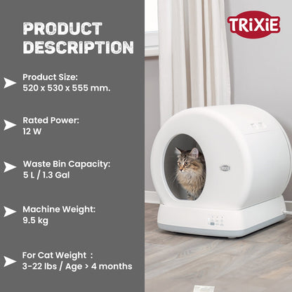 Trixie Self Cleaning Cat Litter Box 53 × 55.5 × 52 cm