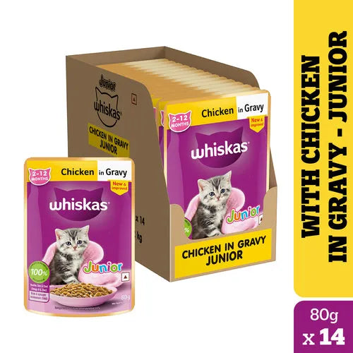 Whiskas Gravy Junior Chicken 80 Gm