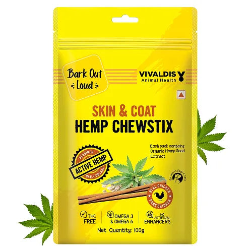 bark out loud skin & coat hemp chewstix in dehradun