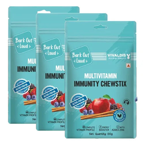 Bark Out Loud Immunity Multi Vitamin Chew Stix for Dogs and Cats 100 gm