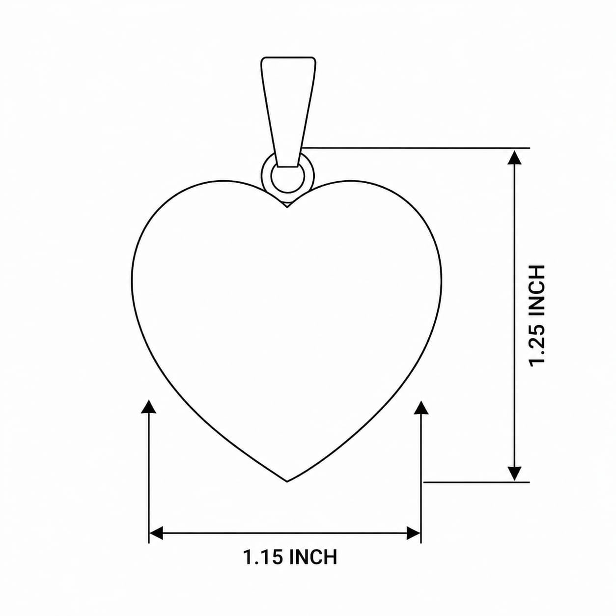 Customised Heart Shaped Pet ID Tag | 50mm