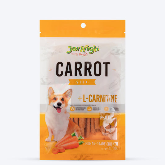 JerHigh Carrot Stix + L-Carnitine dog treat package