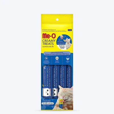 Meo Creamy Treat Chicken & Liver with Goat Milk ( Pack of 12)