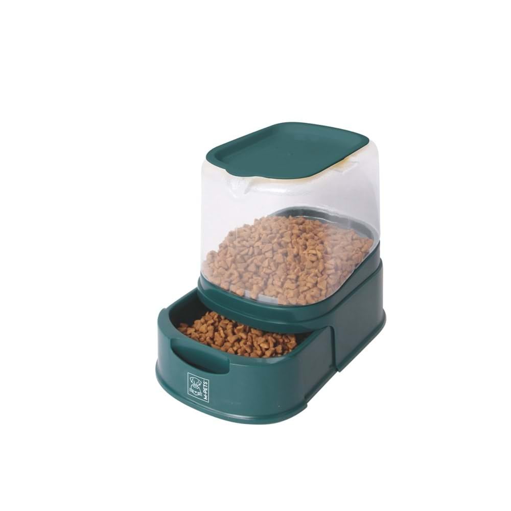 M-Pets Lena Food Dispenser for Dogs & Cats (Green)
