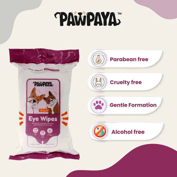 Pawpaya Eye Wipes | 20x18 cm | 25 Pull Pack