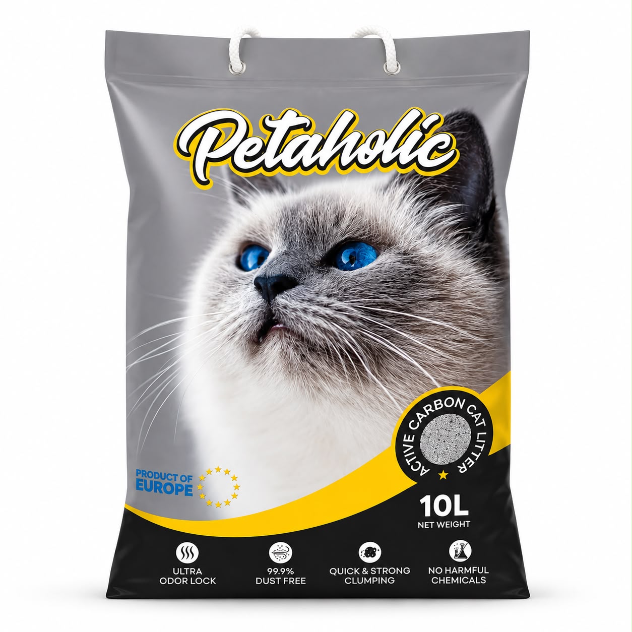 Petaholic Cat Litter | Active Carbon | 10 Kg