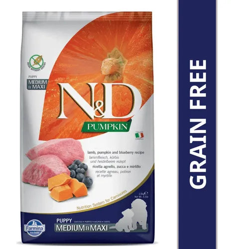 N&D Pumpkin | Lamb & Blueberry | Puppy Medium Maxi | Dry Dog Food