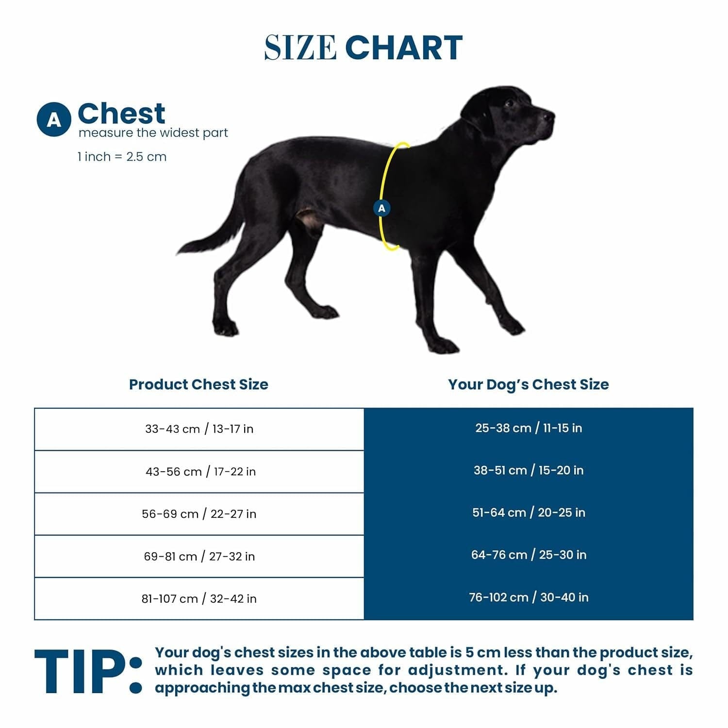 Truelove harness size chart available in Dehradun