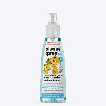 Petkin Cool Mint Plaque Spray for Dogs & Cats | No Brushing Needed | 120 ml